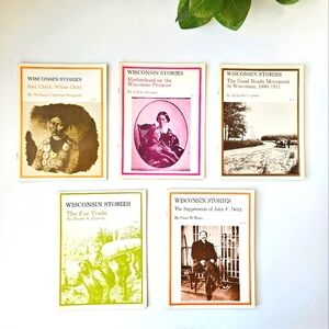 Wisconsin Stories Series Vintage Book Set of 5 1970s Midwest History Paperbacks
